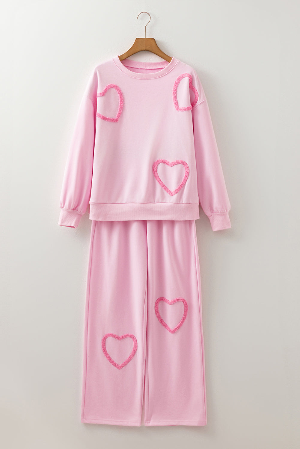 Valentine Chenille Heart Top and Pants Set