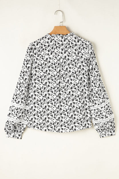 Floral Lace Puff Sleeve Top