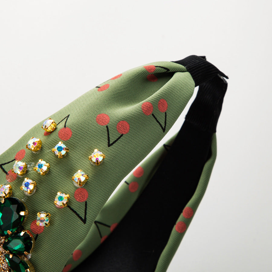 Cherry Print Mid-Knot Headband Wild Style