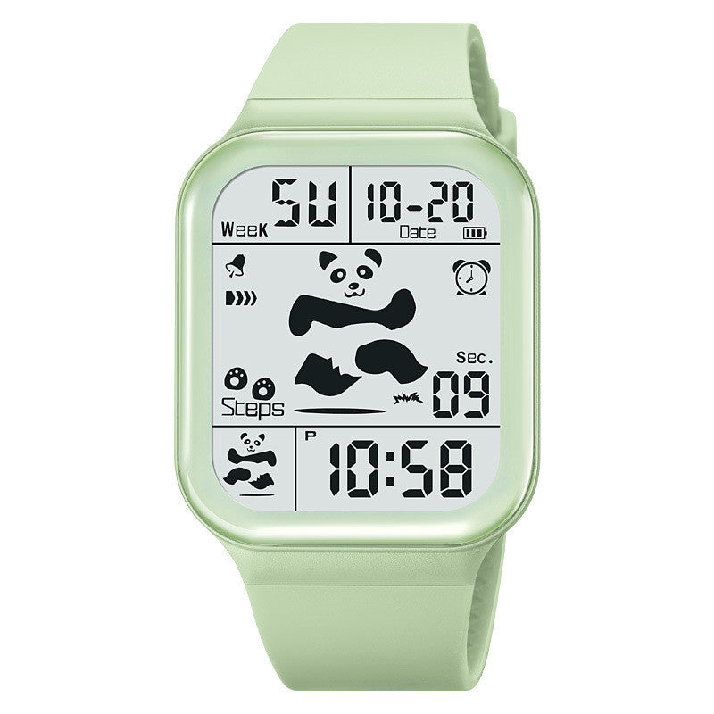 Square Polychrome Panda Sports Watch