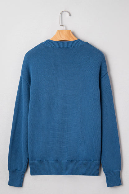 Western Howdy Embroidered Crewneck Sweater
