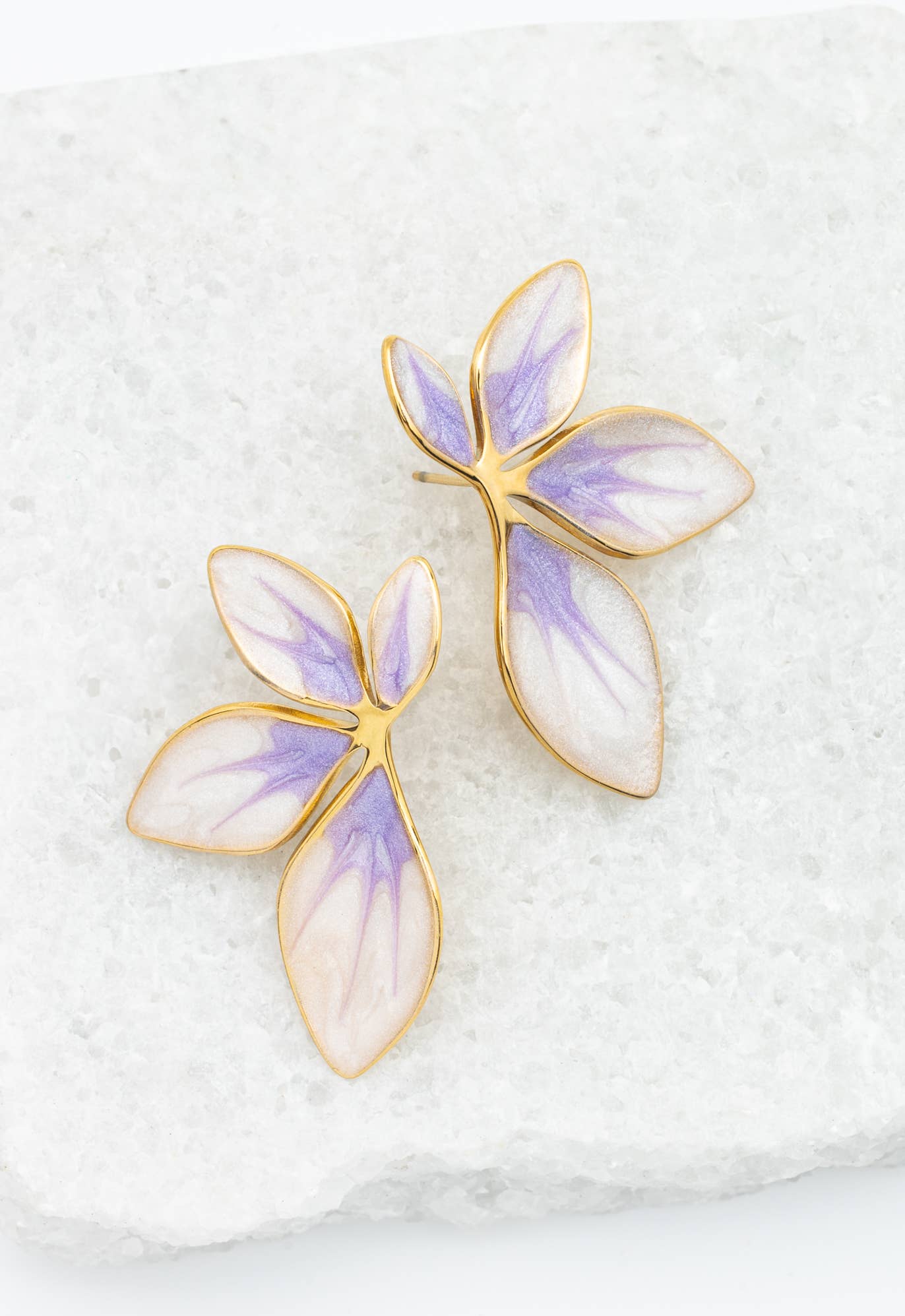 Fourish Lavender Leaf Earrings