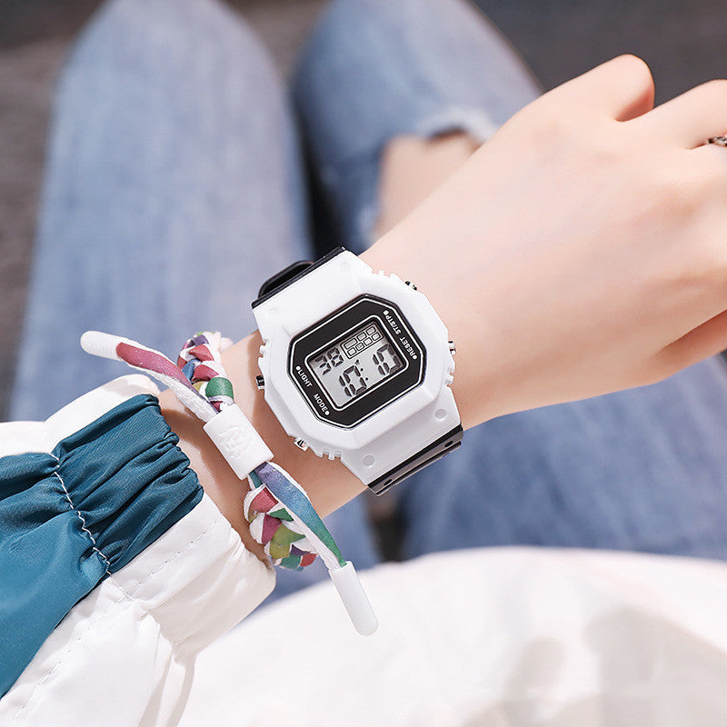 Matcha Green Square Student Sports Watch