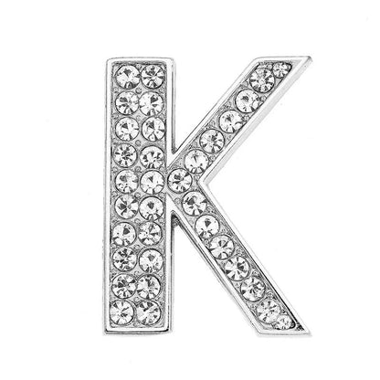 Chrome White Diamond Letters Pet Collar Beads