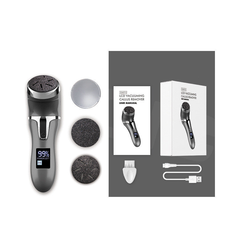 LCD Digital Display Electric Foot Scrubber Pedicure Device