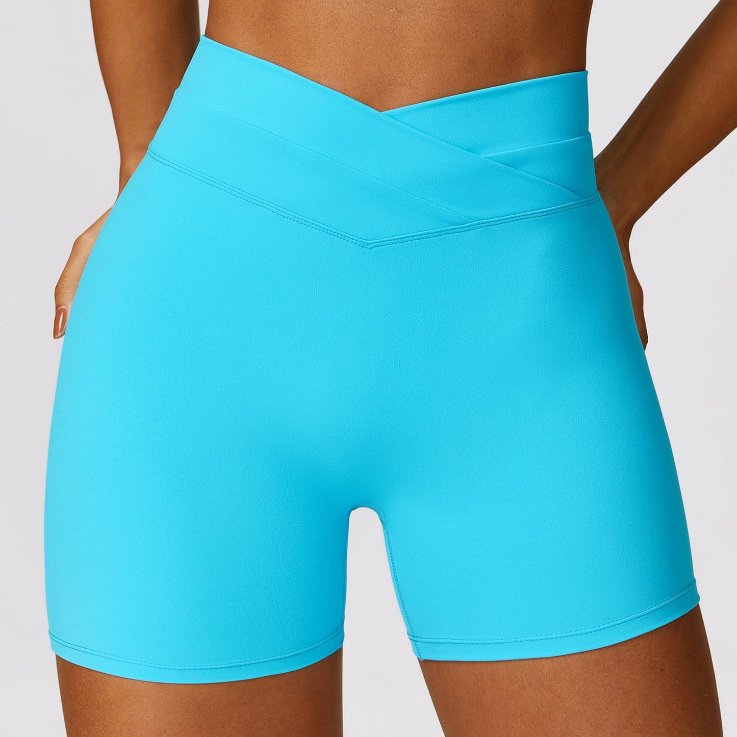 High-Waisted Skinny Hip Raise Yoga Shorts