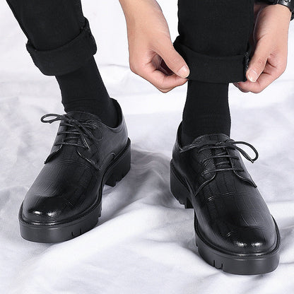 Men's Inner Height Increasing Business Casual Leather Shoes