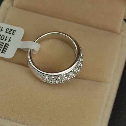 Women's Simple Fashion Pave Spot Drill Ring