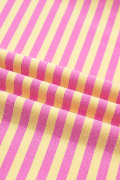 Stripe Drop Shoulder Top & Terry Shorts