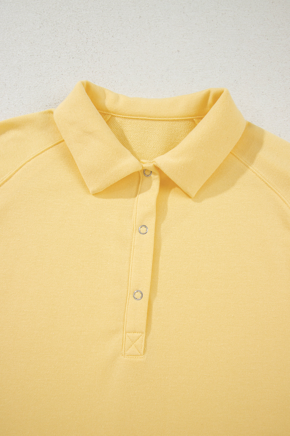 Button Collar Pullover and Casual Shorts Set