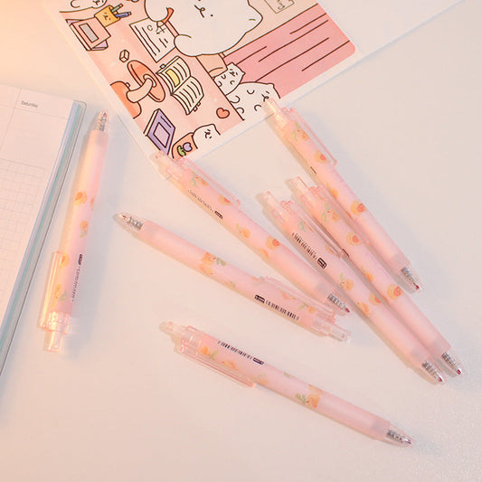 Kawaii Peach Gel Pen - Korean Stationery