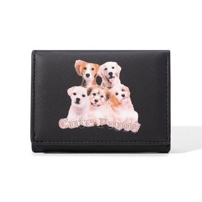 Cute Fashion Card Holder Cross Pattern, Three-fold