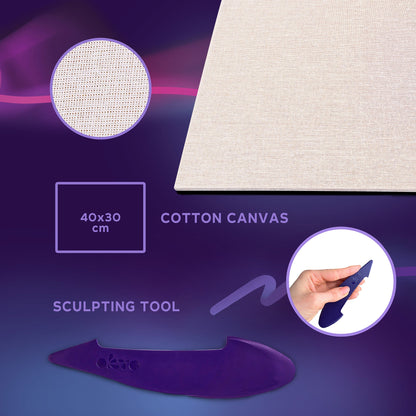 OKTO Sensory Art 3D Painting “Starry Night” – 11.8” x 15.7” Canvas Kit