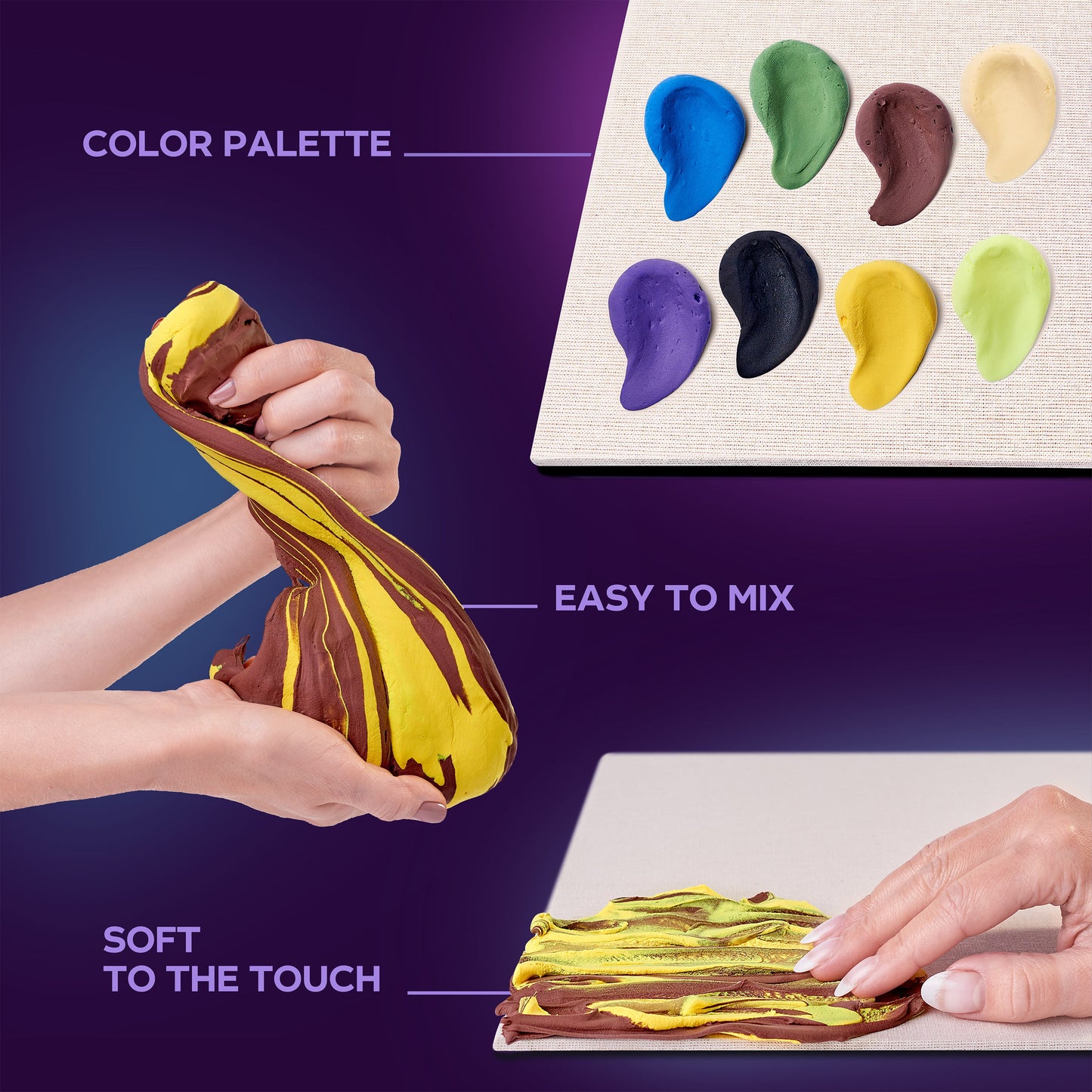 OKTO Sensory Art 3D Painting “The Kiss” – 11.8” x 15.7” Canvas Kit