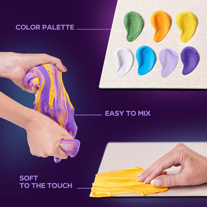 OKTO Sensory Art 3D Painting “Irises” – 11.8” x 15.7” Canvas Kit