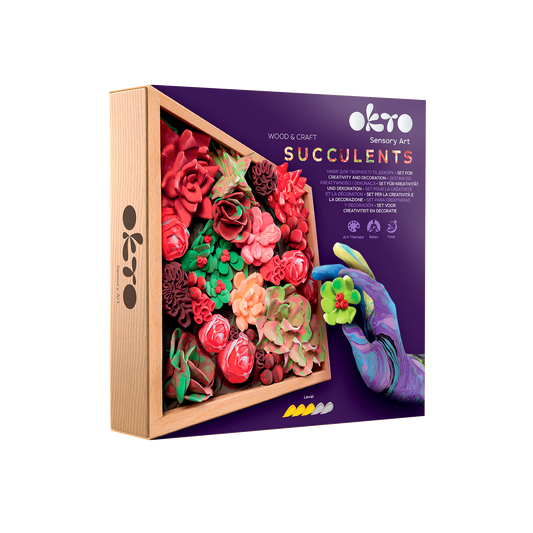 OKTO Sensory Art 3D Woodcraft “Passion” – Succulent Craft Kit