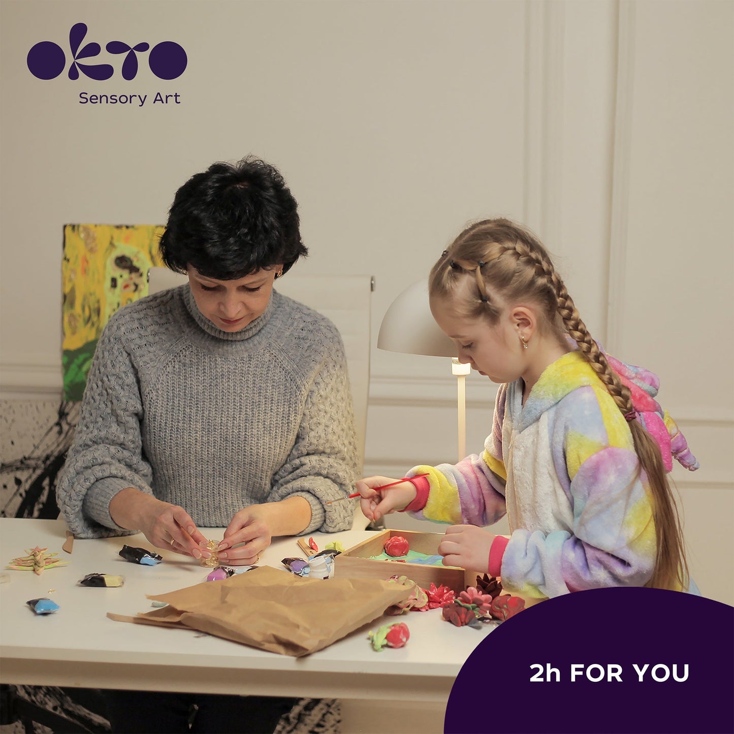 OKTO Sensory Art 3D Woodcraft “Passion” – Succulent Craft Kit