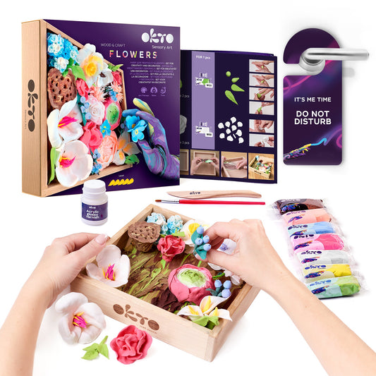 OKTO Sensory Art 3D Woodcraft “Romance” – Succulent Craft Kit