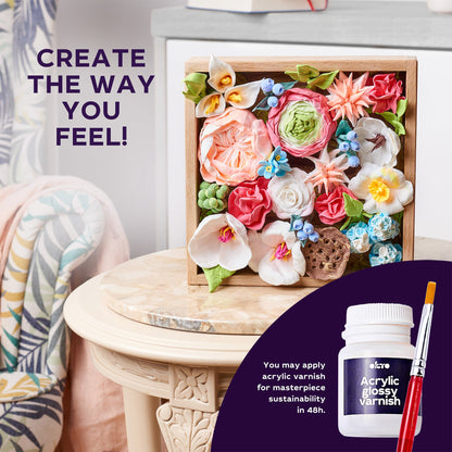 OKTO Sensory Art 3D Woodcraft “Romance” – Succulent Craft Kit