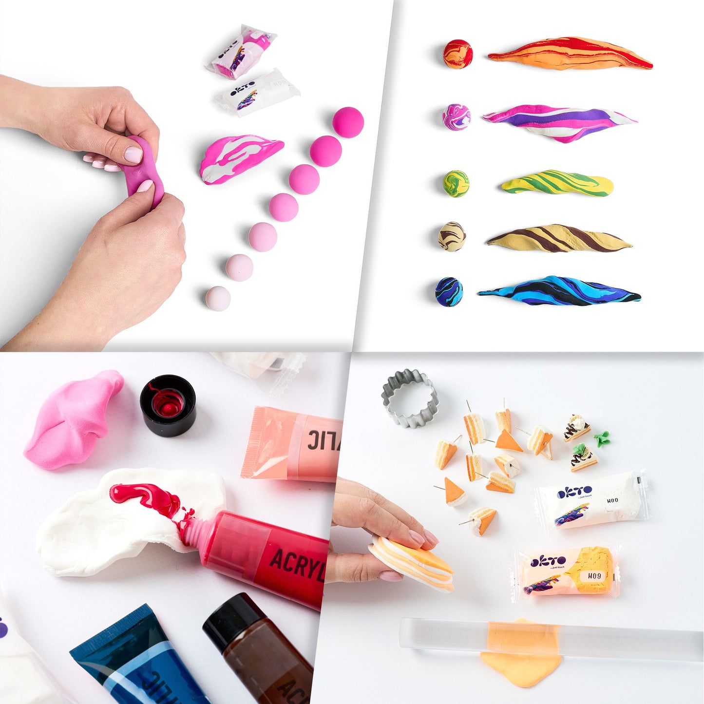 OKTO Colors Mix Air Clay (L Size)