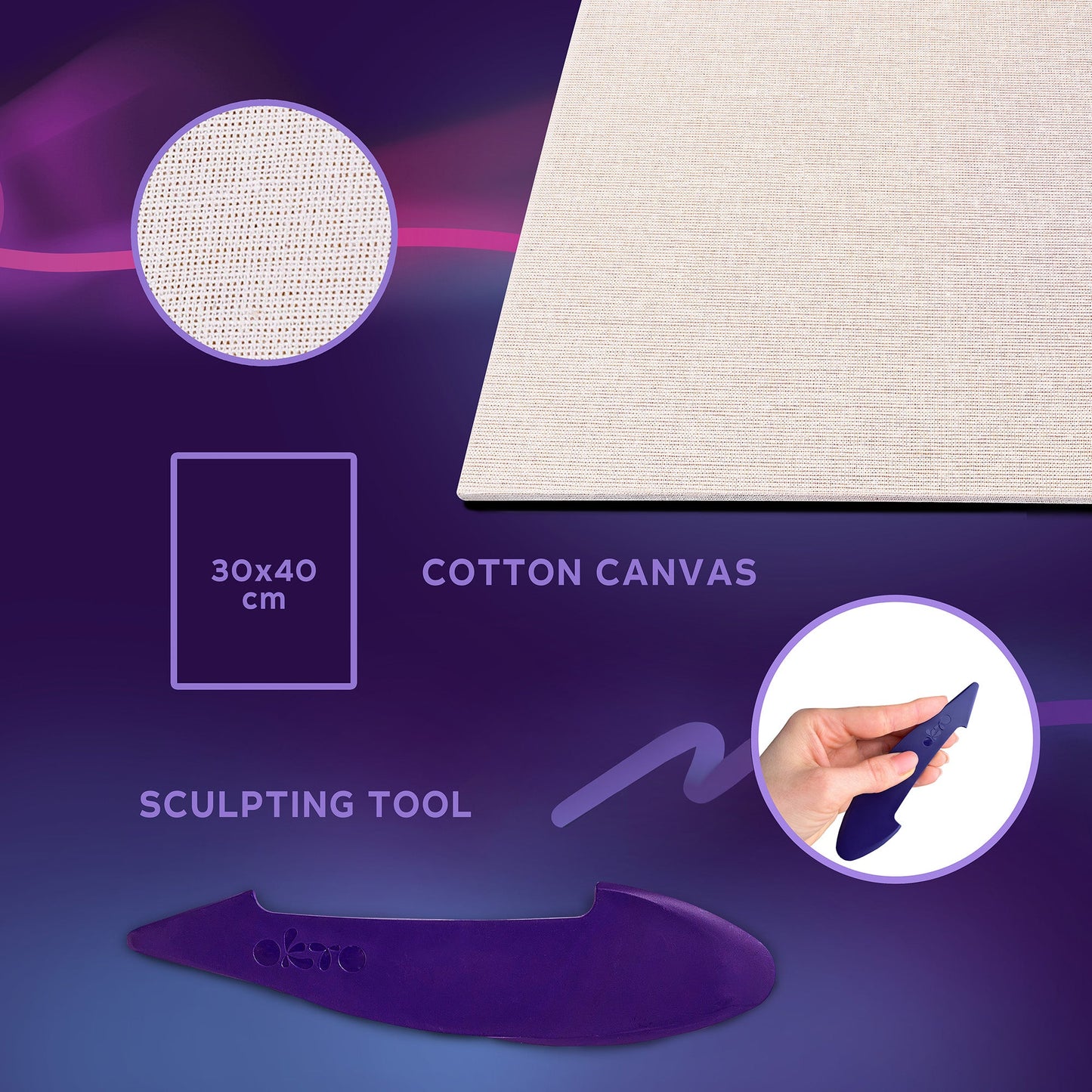 OKTO Air-Dry Clay 3D Painting Kit – #parkguellbarcelona (11.8 x 15.7 in)