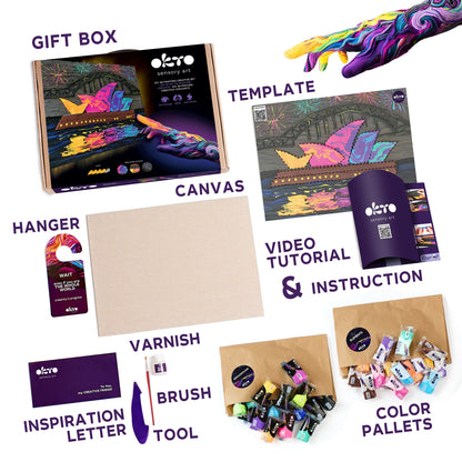 OKTO Air-Dry Clay 3D Painting Kit – #sydneyoperahouse (11.8 x 15.7 in)