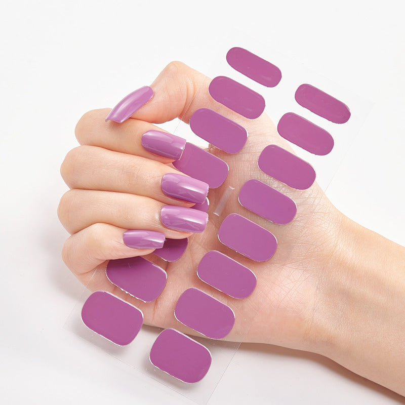 Nailart Sticker Pure Solid Color Self Adhesive