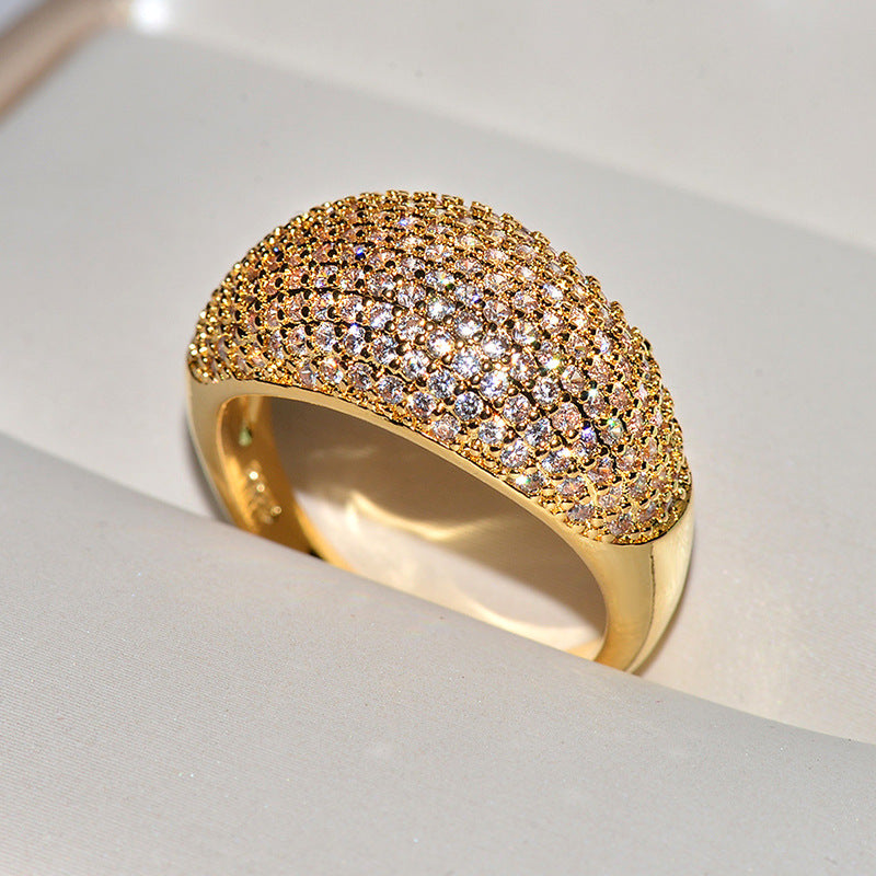 Luxury Starry Ring Full Rhinestone Zircon