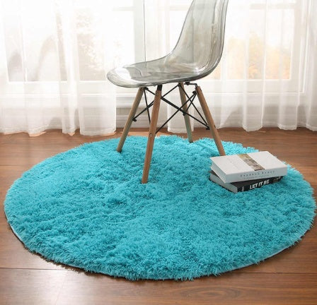 Fluffy Round Faux Fur Rug