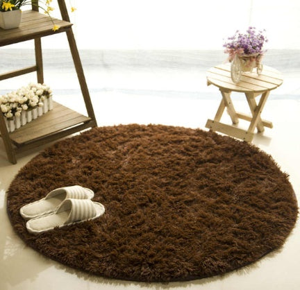 Fluffy Round Faux Fur Rug