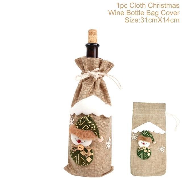 Christmas Wine Bottle Socks Decor