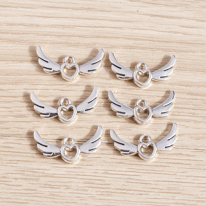 Electroplated Hollow Love Angel Wings Pendant