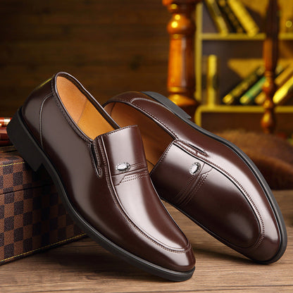 Men's Leather Shoes Business Formal Wear Soft Bottom Non-slip
