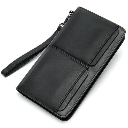 Men's Double Pocket Leather Business Wallet