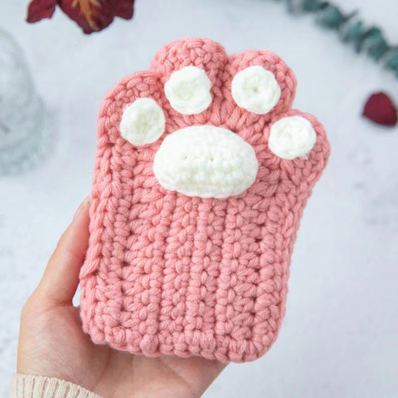 Cat's Paw Half Finger Wool Gloves