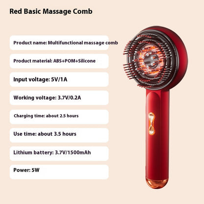 Electric Scalp Comb with 3-Color Light Therapy
