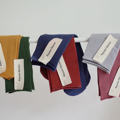 Candy Color Combed Cotton Tube Socks