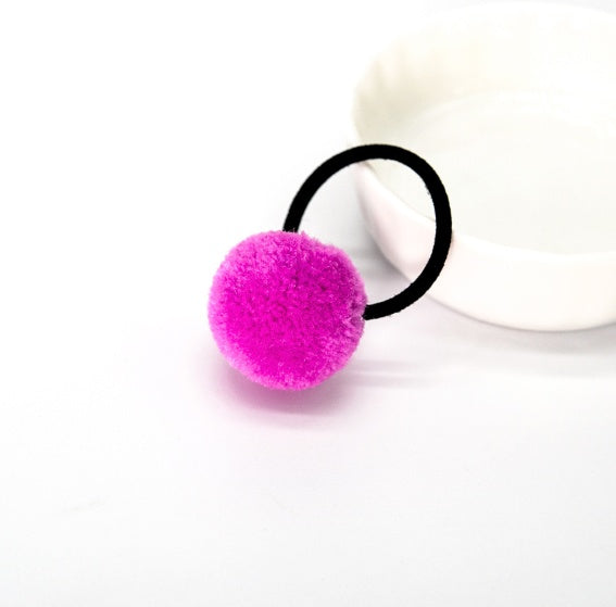 Korean Candy-Colored Hair Ball Hair Tie