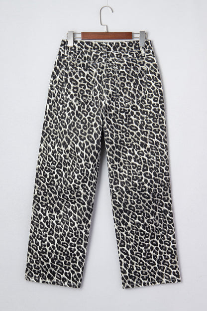 Leopard Barrel Jeans