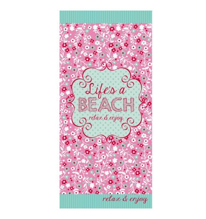Flamingo Print Microfiber Beach Towel