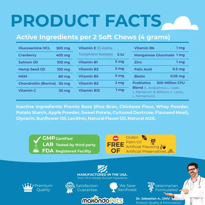 12 in 1 Multivitamin for Dogs - 120 Soft Chews