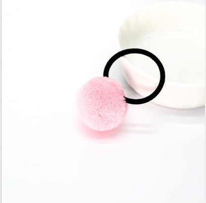 Korean Candy-Colored Hair Ball Hair Tie