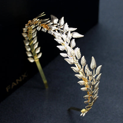 Golden Leaf Bridal Headband