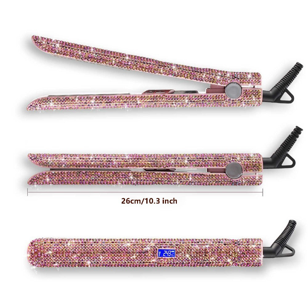 Glitter Hair Flat Iron Titanium Plate Straightener
