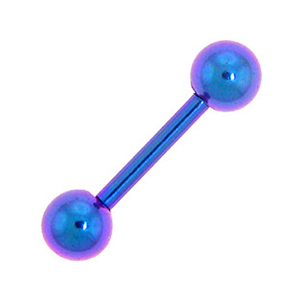 Solid Titanium Dream Blue Purple Barbell 5/16-4mm