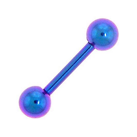 Solid Titanium Dream Blue Purple Barbell 5/16-4mm