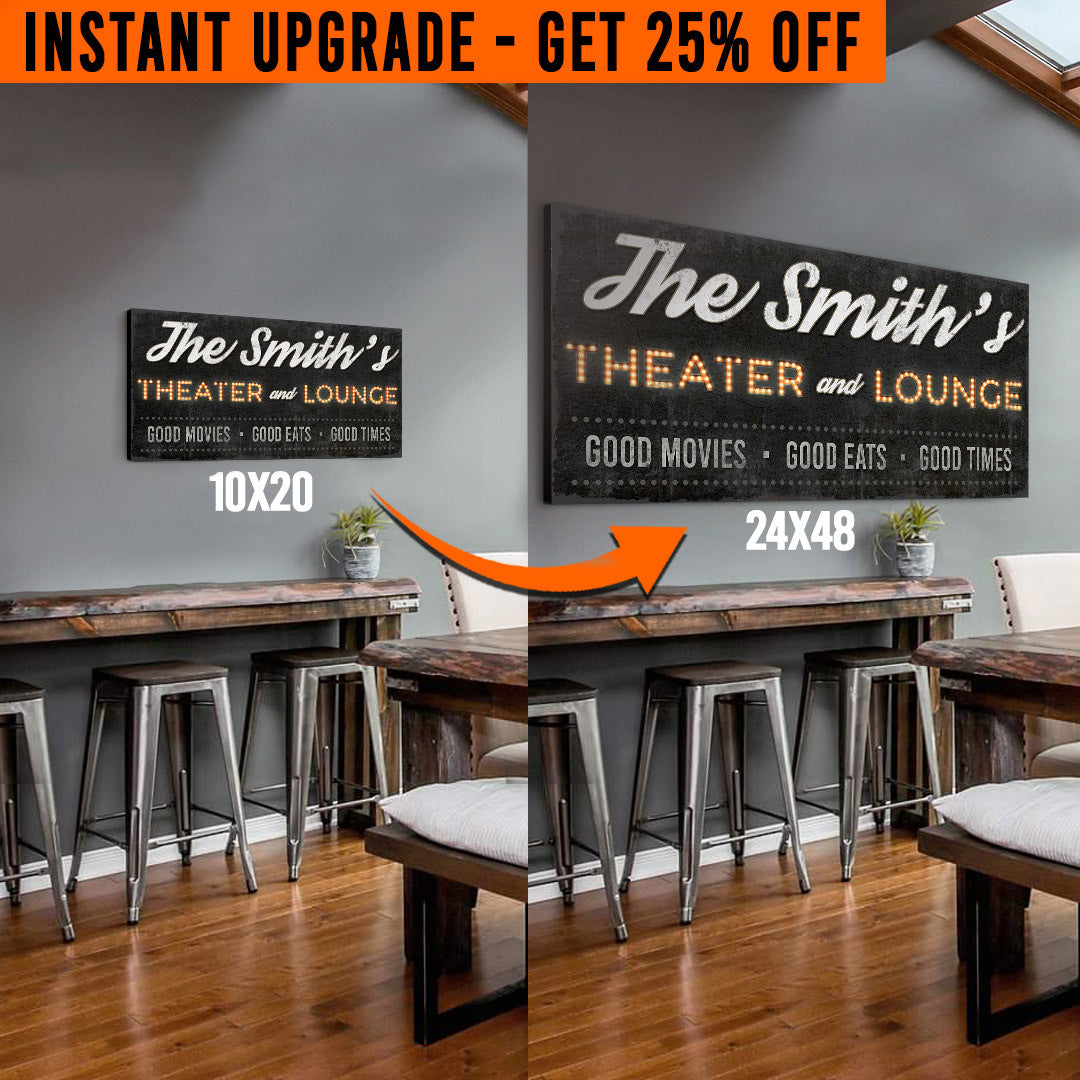 Upgrade Your 'Theater and Lounge' (Style 1) Canvas To 24x48 Inches