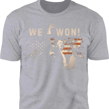 Trump We Won, Wins Inauguration 47 Shirt, US President 2025 Election Shirt Dark T1699 - GOP