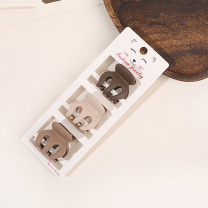 Coffee Color 3-Piece Barrette Set