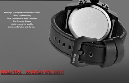 High-Quality Waterproof Casual Double Men's Watch
